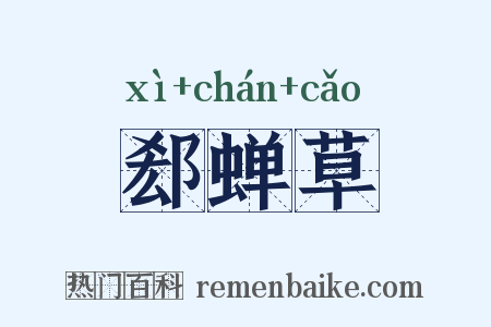 郄蝉草是什么意思的图片